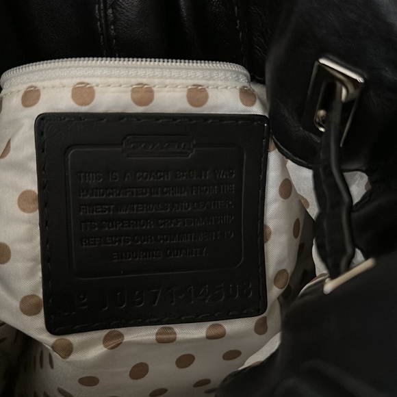 ๐Coach Peyton Drawstring Shoulder Tote Black 14508 - Picture 10 of 12